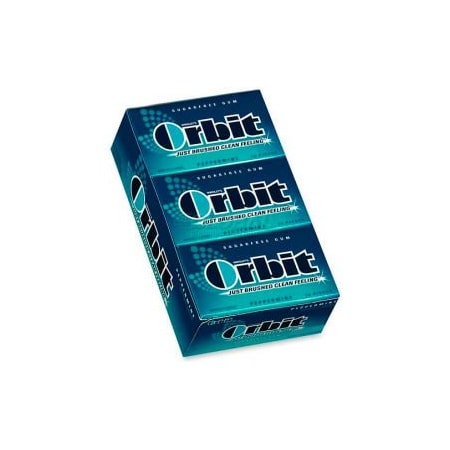 Marjack Wrigley Orbit Chewing Gum, Peppermint, 14 Pieces/Pack, 12/Box MRS21486